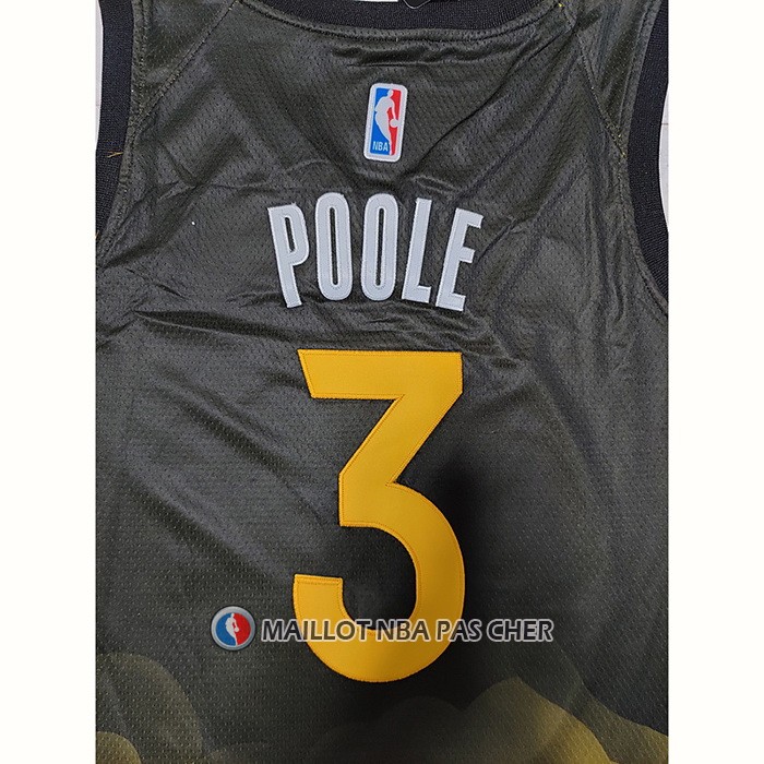 Maillot Golden State Warriors Jordan Poole NO 3 Ville 2022-23 Noir